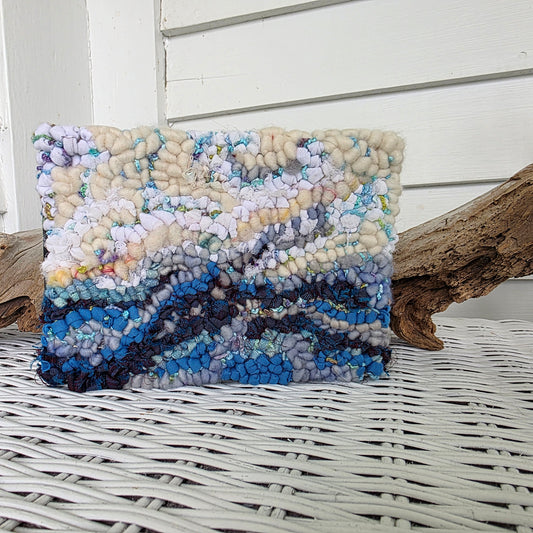 Winter Sea/Winter Storm - 5" x 7" - hooked art