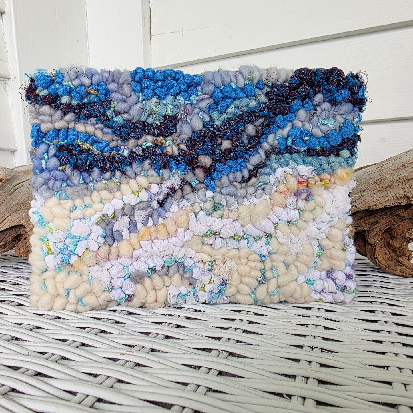 Winter Sea/Winter Storm - 5" x 7" - hooked art